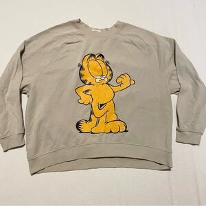 Garfield Graphic Sweater Women’s Size Large Sweatshirt